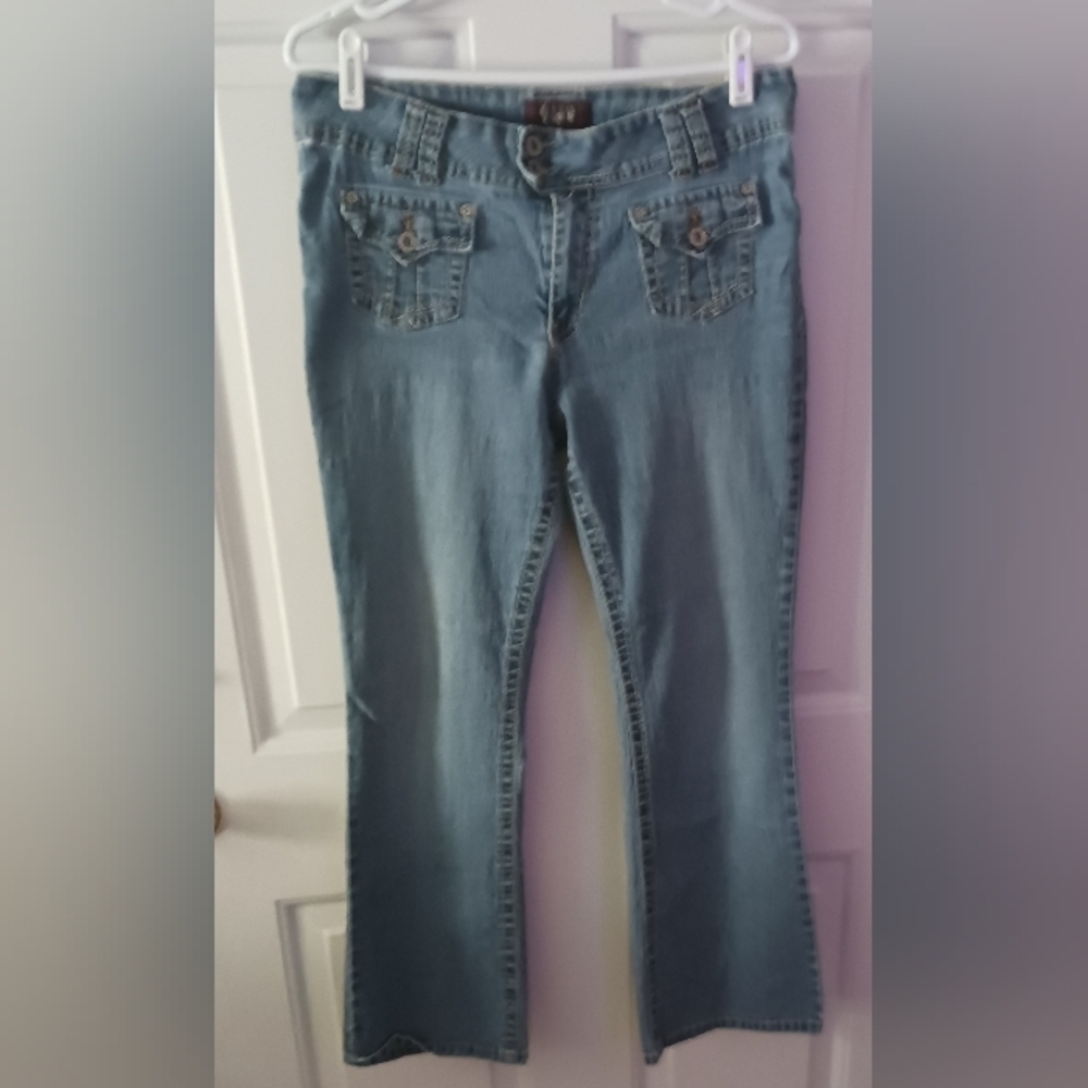 Angel's Women's Bootcut Jeans gemstone pockets/Vintage Sz 12P